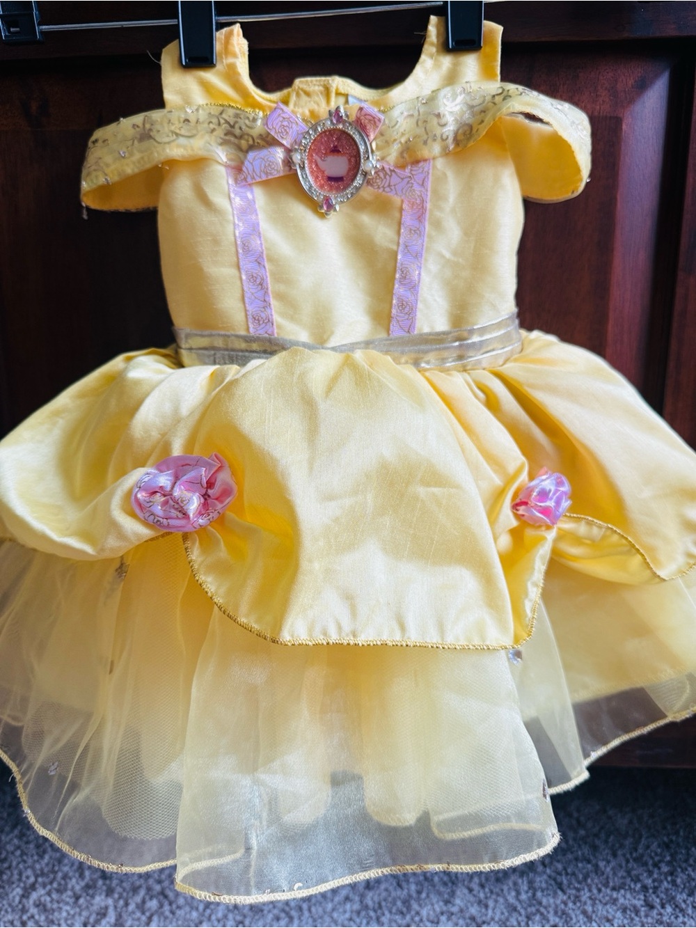 Disney 🌹Beauty and The Beast 🌹PRINCESS BELLE BABY DRESS SIZE 3-6M 🌟EUC🌟